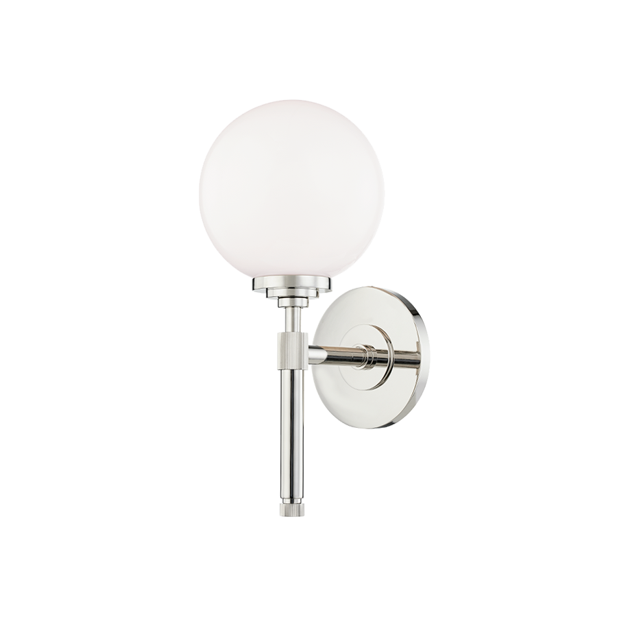 Bowery Wall Sconce Orb Nickel