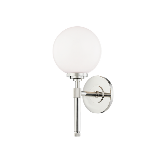 Bowery Wall Sconce Orb Nickel