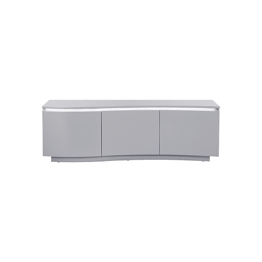 Leonardo TV Cabinet Light Grey Matt with LED