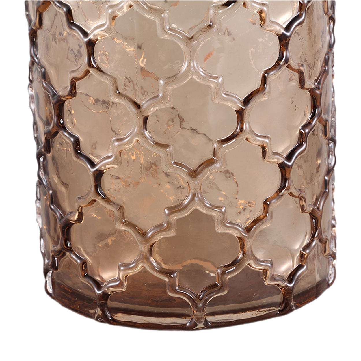 Brown Glass Bottle Round Large