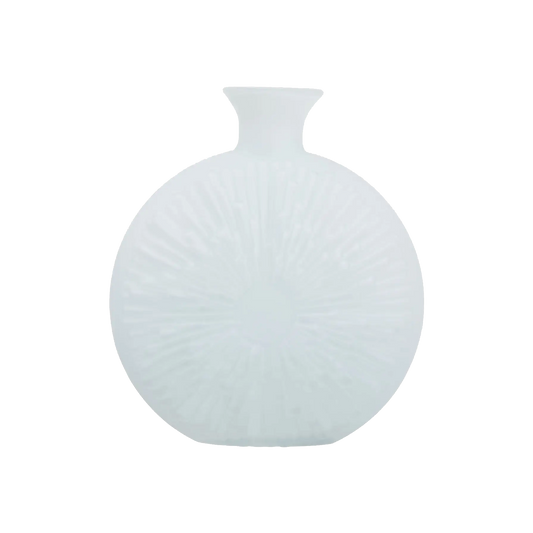 Hadia Glass Vase Matte White