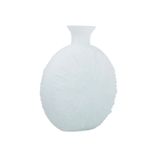 Hadia Glass Vase Matte White
