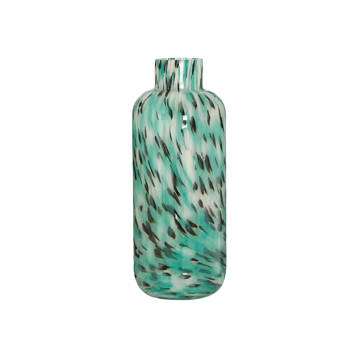 Turquoise Tall Speckle Vase