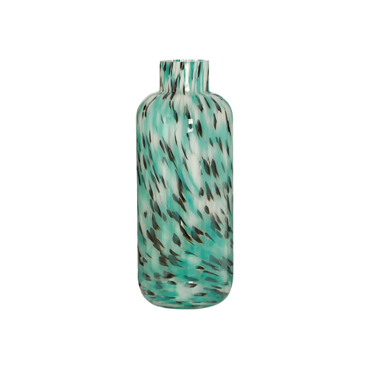 Turquoise Tall Speckle Vase