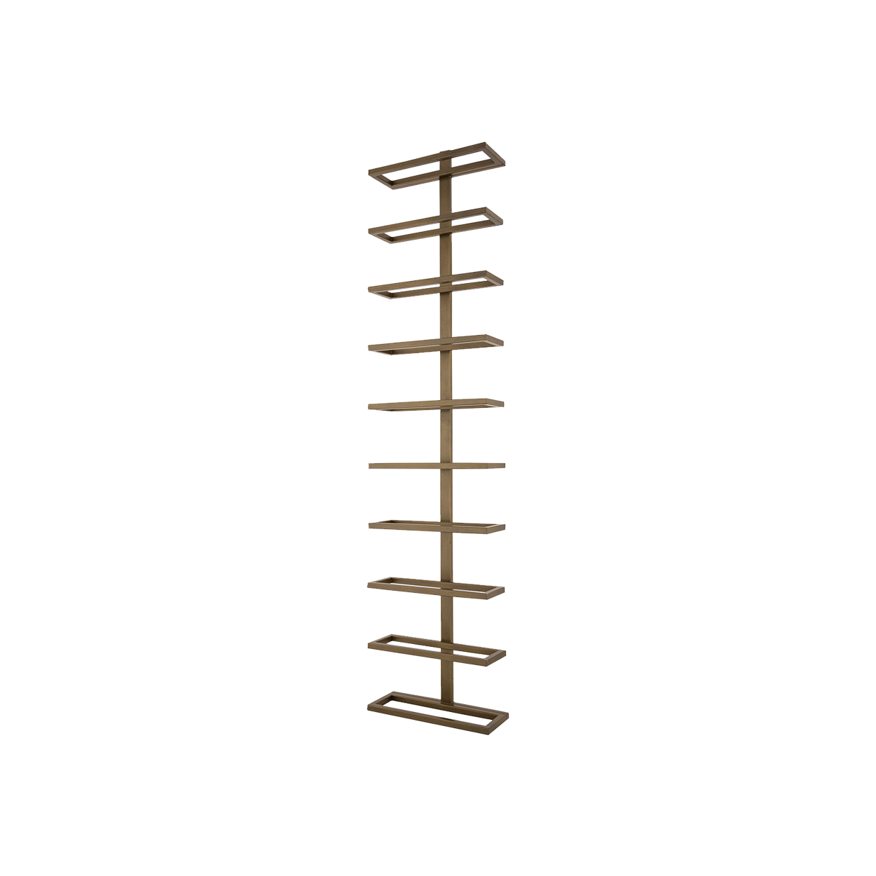 Brass Iron Wall Wine Rack Vertical Layers