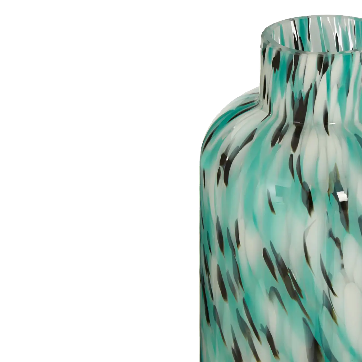 Turquoise Tall Speckle Vase