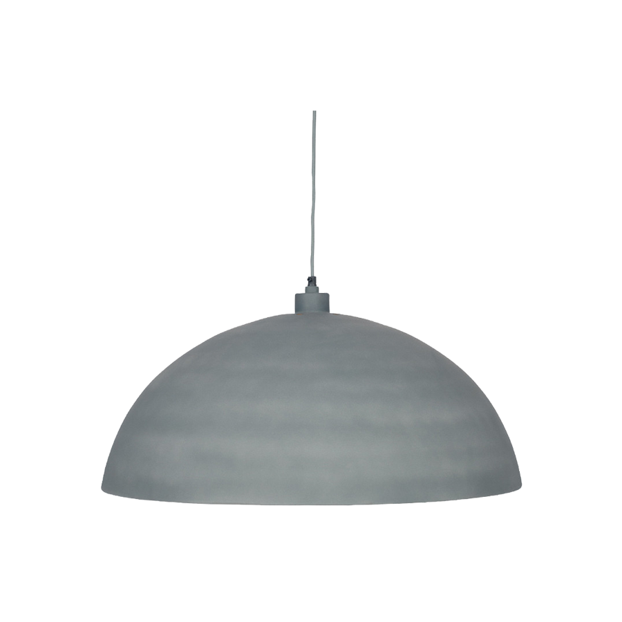 Concrete Grey and Gold Foil Inner Dome Pendant