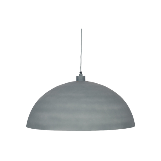 Concrete Grey and Gold Foil Inner Dome Pendant