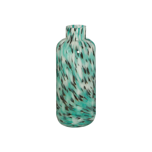 Turquoise Tall Speckle Vase
