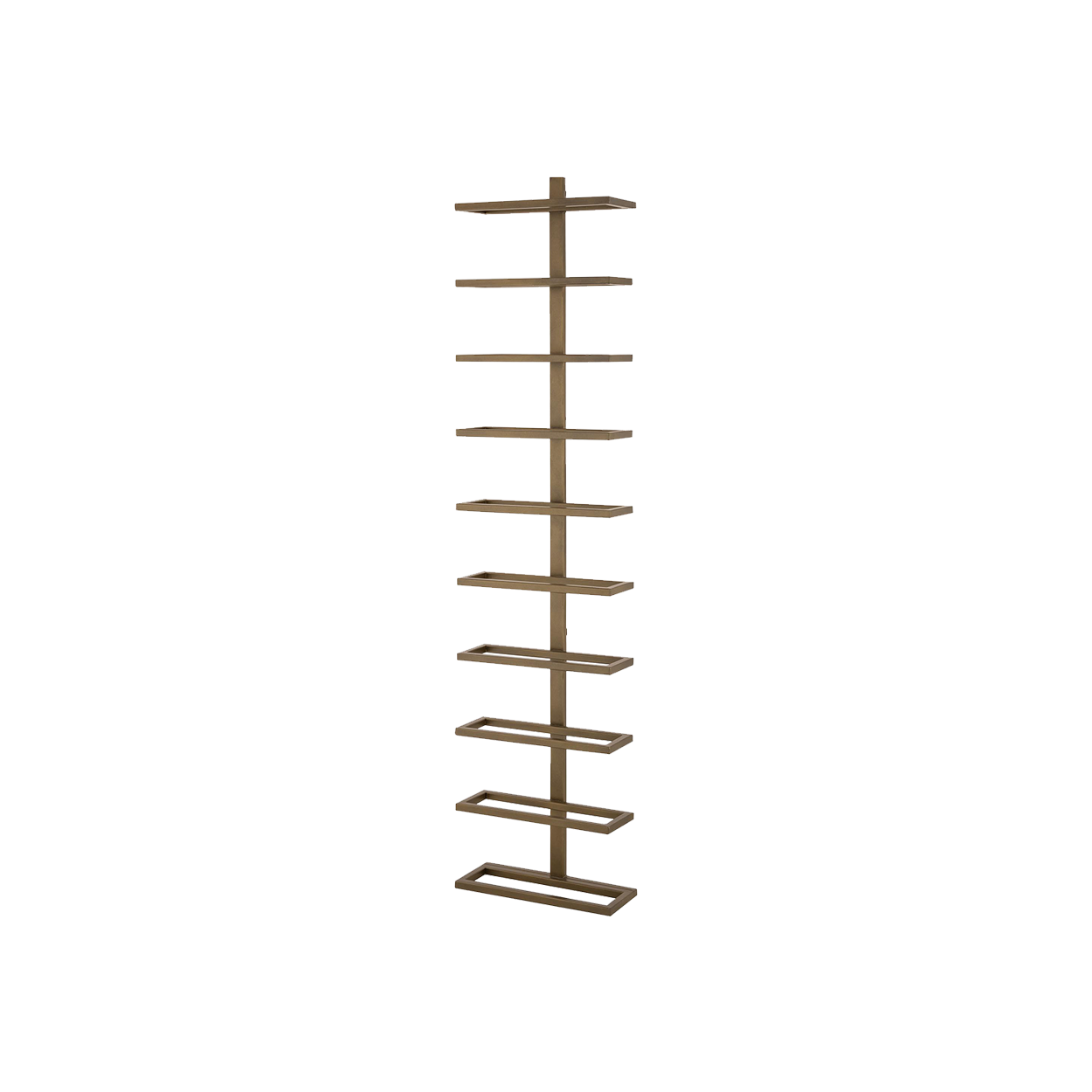 Brass Iron Wall Wine Rack Vertical Layers