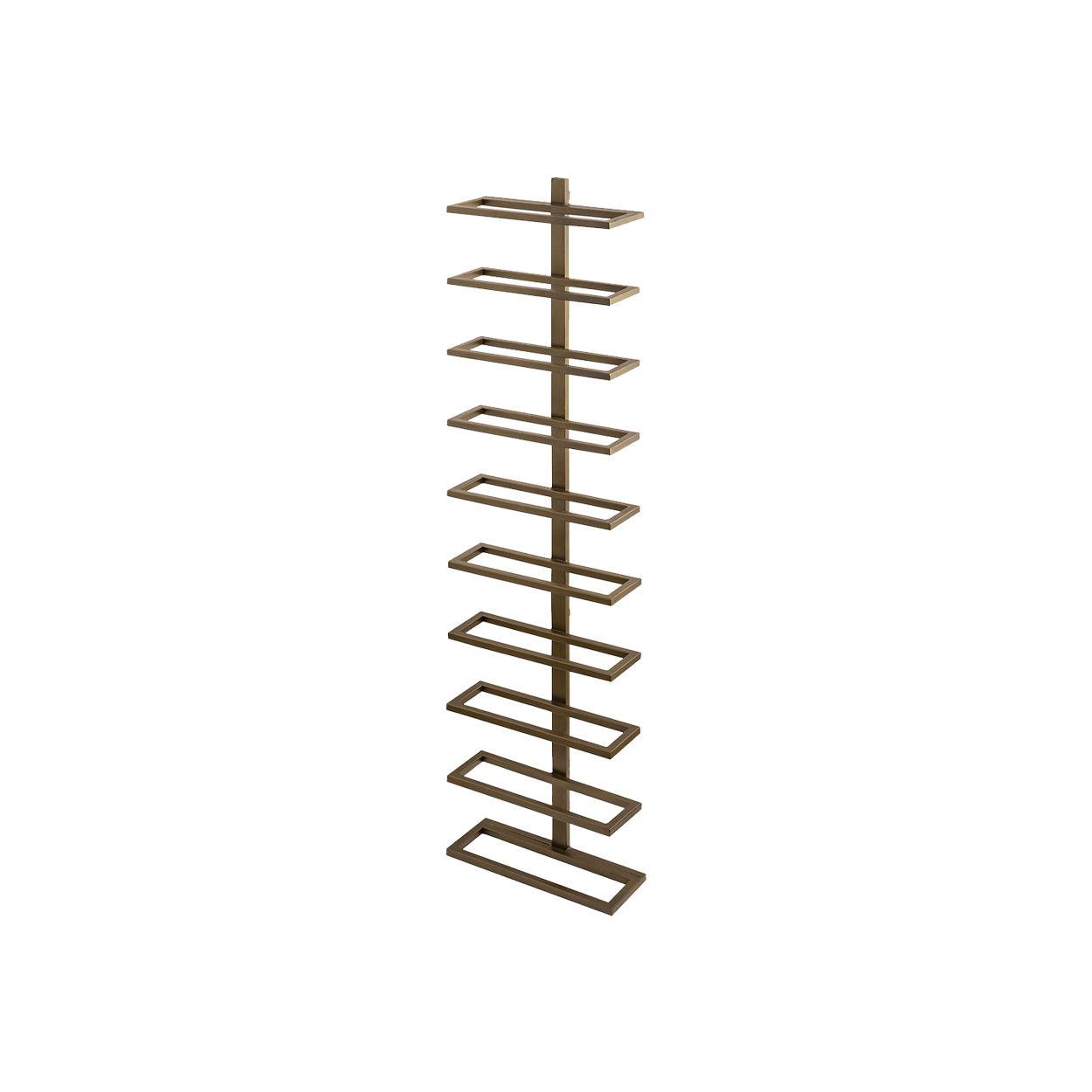 Brass Iron Wall Wine Rack Vertical Layers