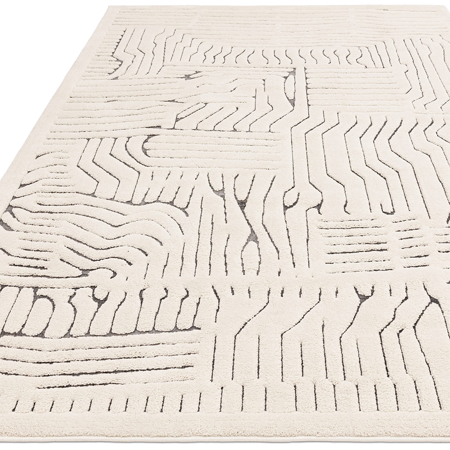 Valley Rug Ivory/Charcoal Route