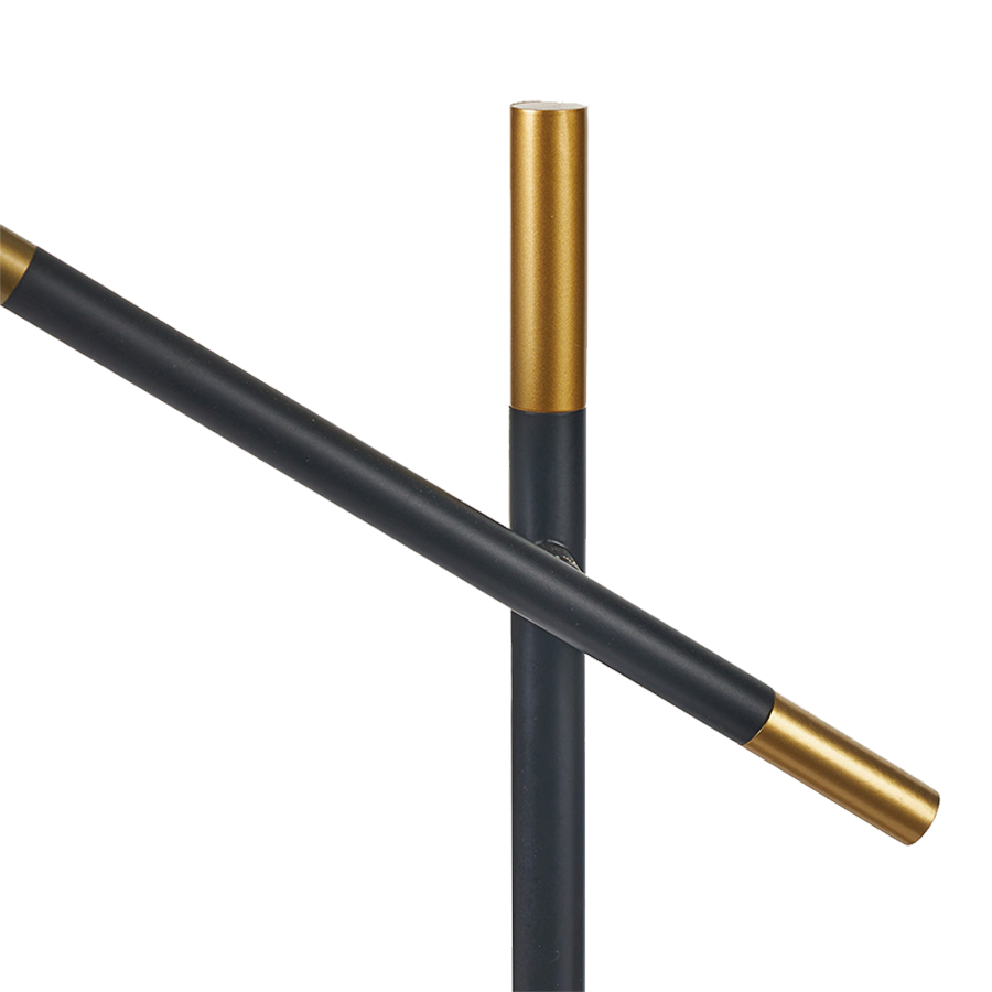 White Orb and Black Metal Table Lamp