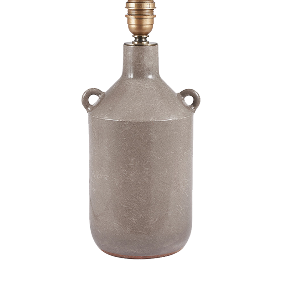 Grey Gloss Urn Stoneware Table Lamp