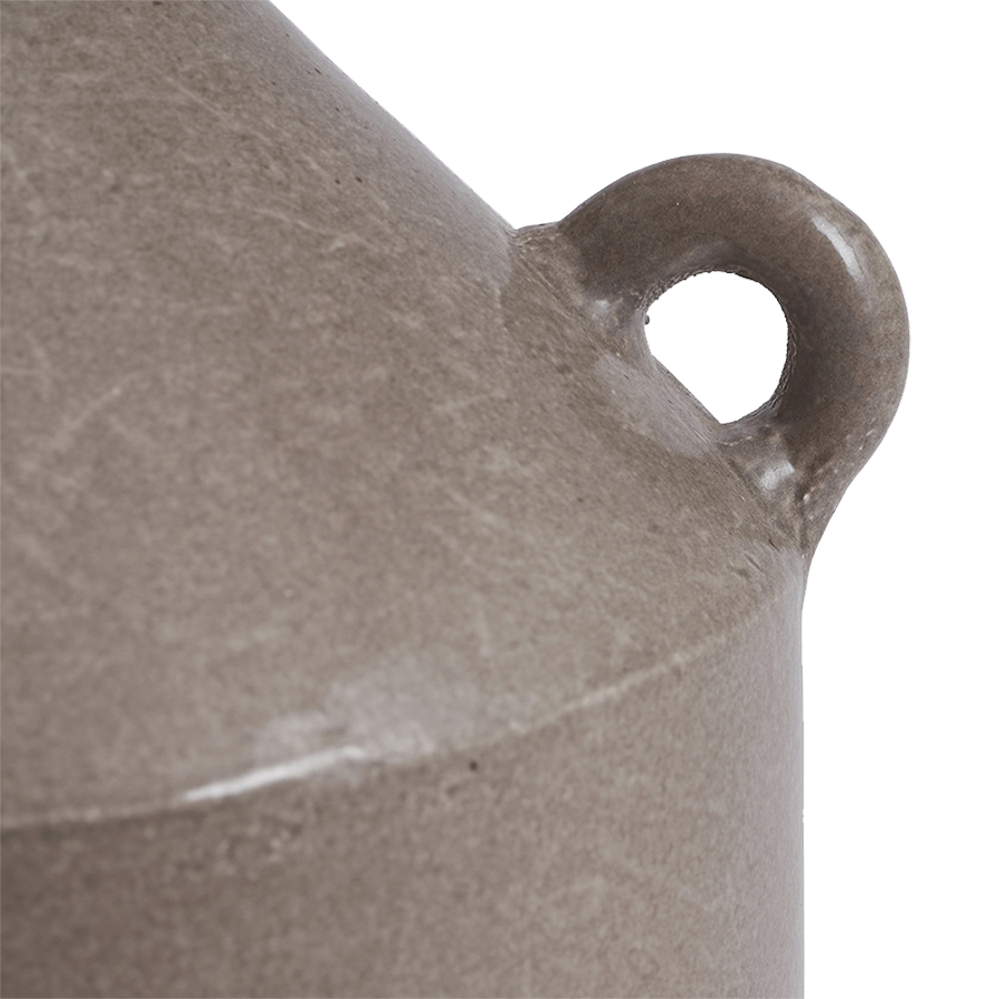 Grey Gloss Urn Stoneware Table Lamp