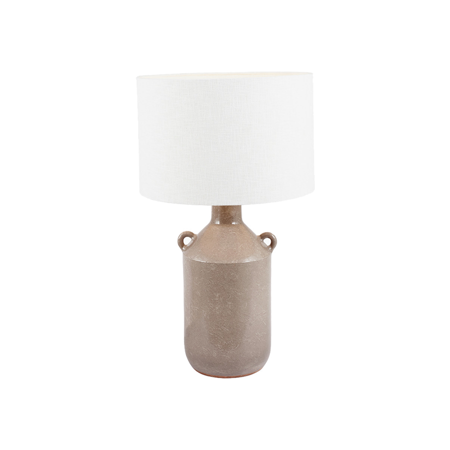 Grey Gloss Urn Stoneware Table Lamp
