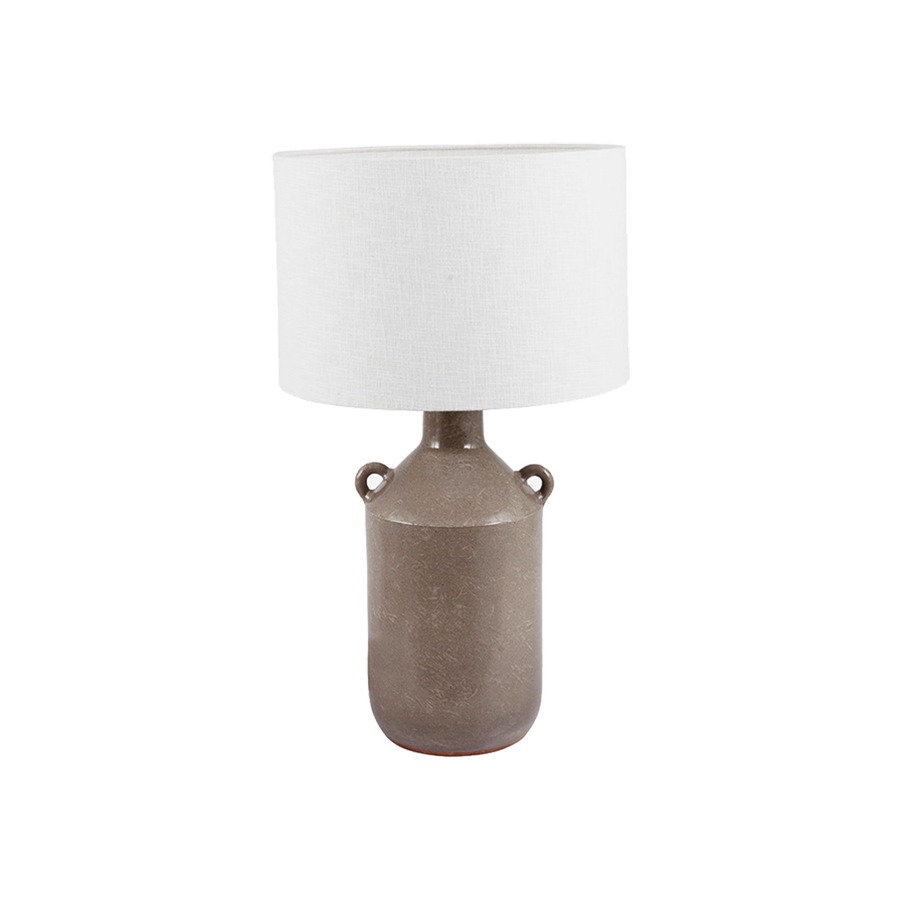 Grey Gloss Urn Stoneware Table Lamp