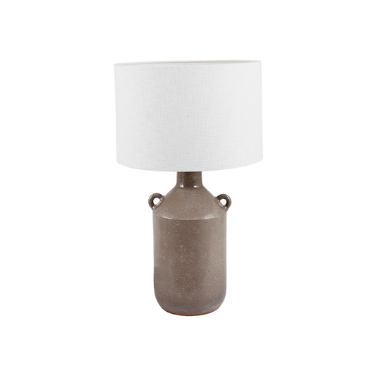 Grey Gloss Urn Stoneware Table Lamp
