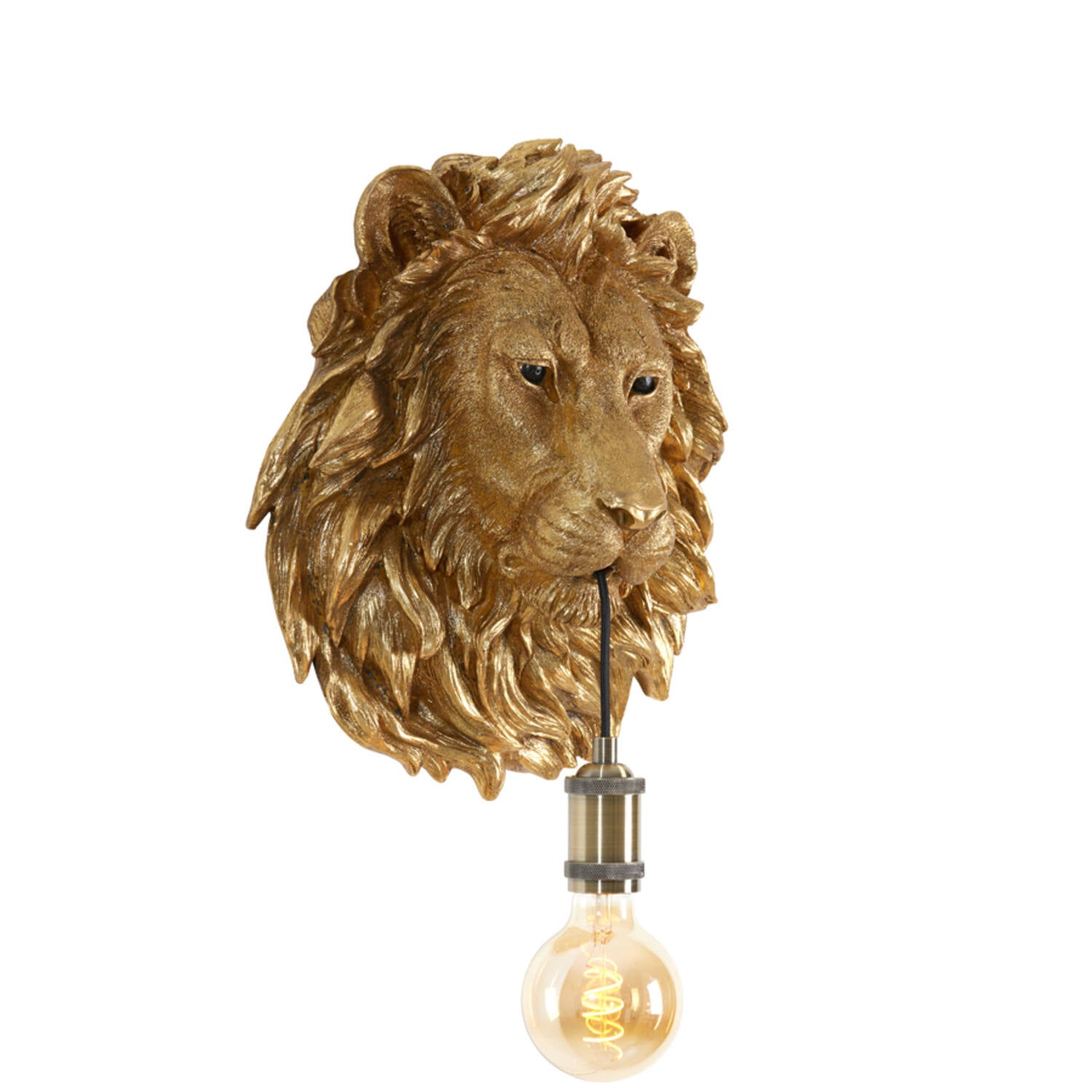 Bronze Lion Wall Light