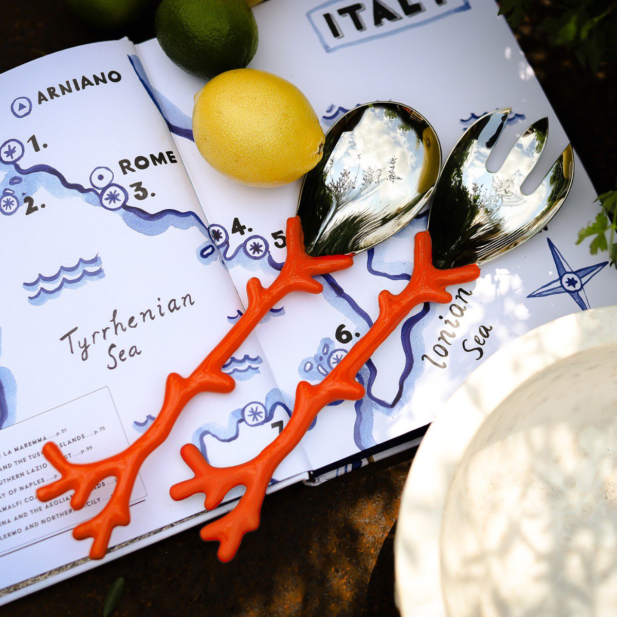 Coral  | Salad Servers