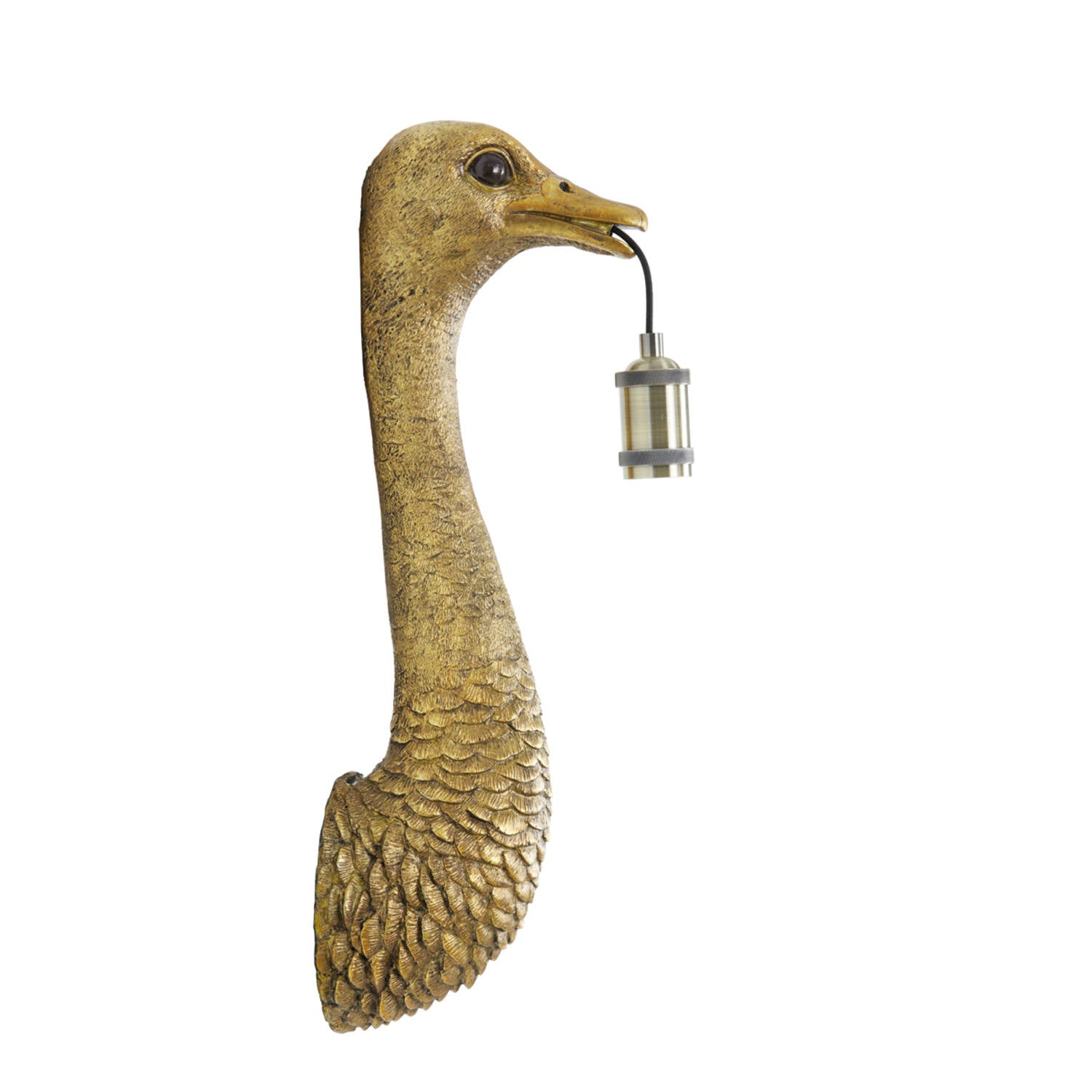 Gold Ostrich Wall Light