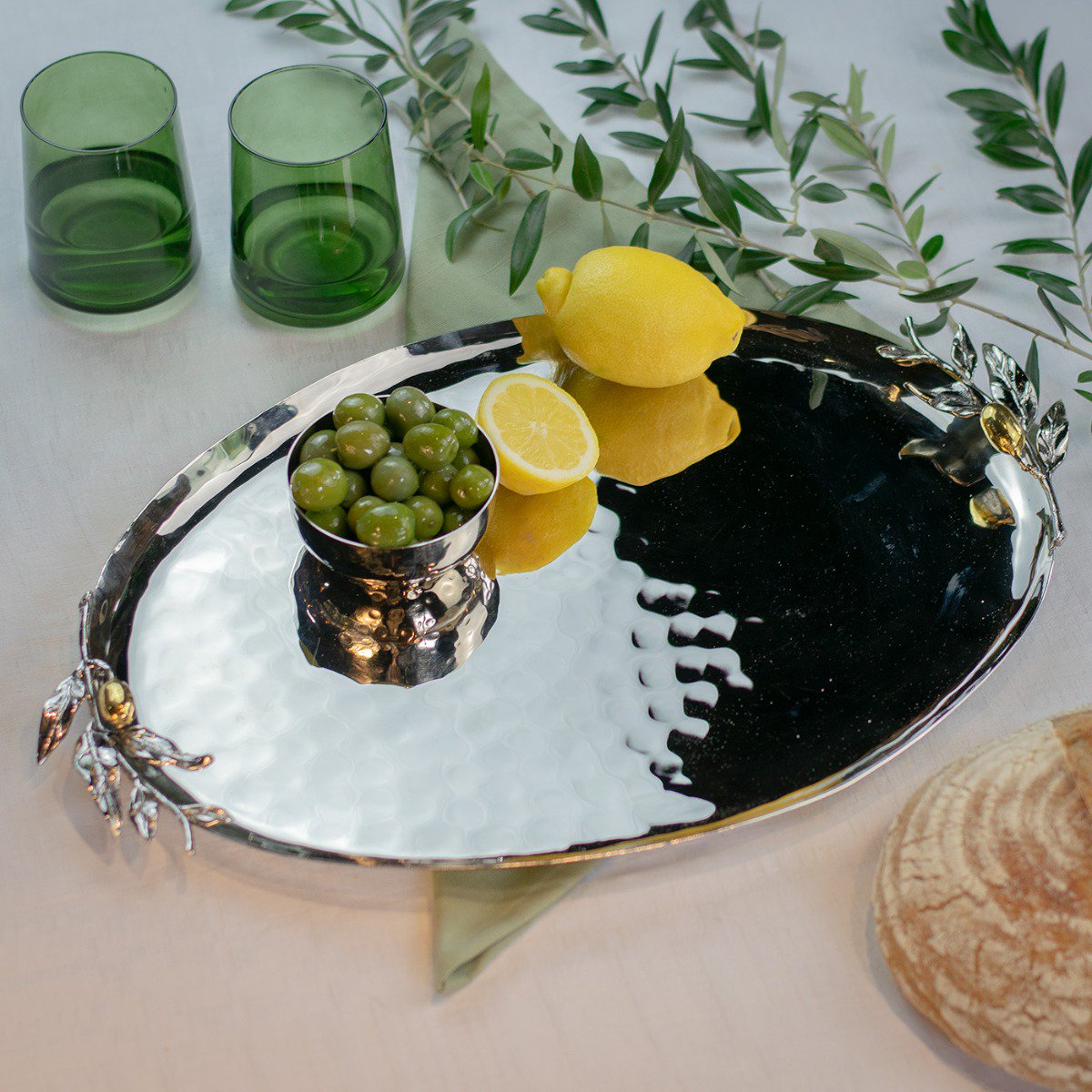 Oval Olive Serving Tray