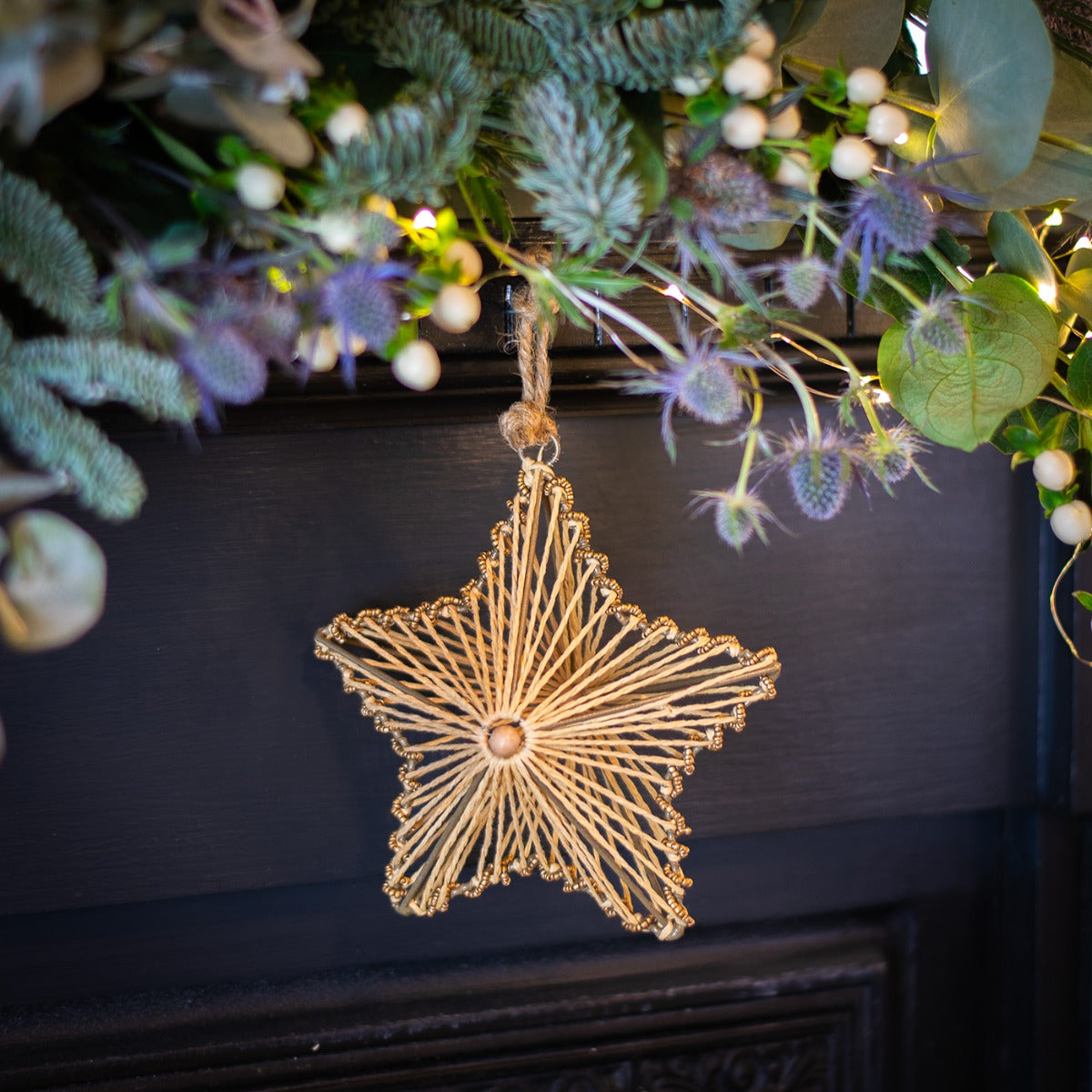 Raffia Star Hanging Decoration
