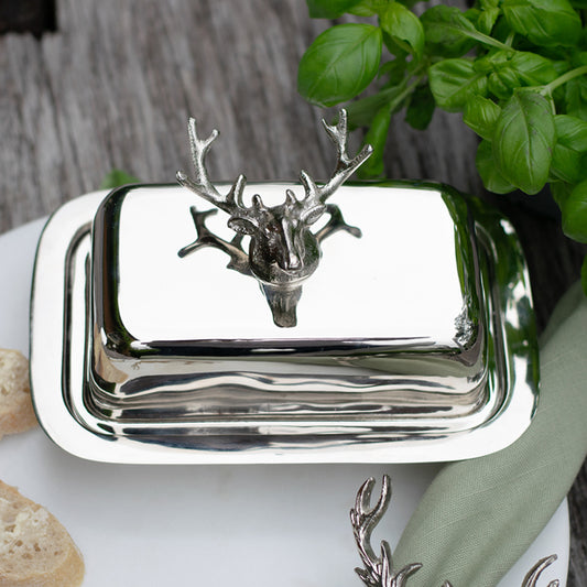 Stag Large Traditional Butter Dish