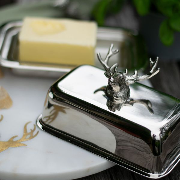 Stag Large Traditional Butter Dish