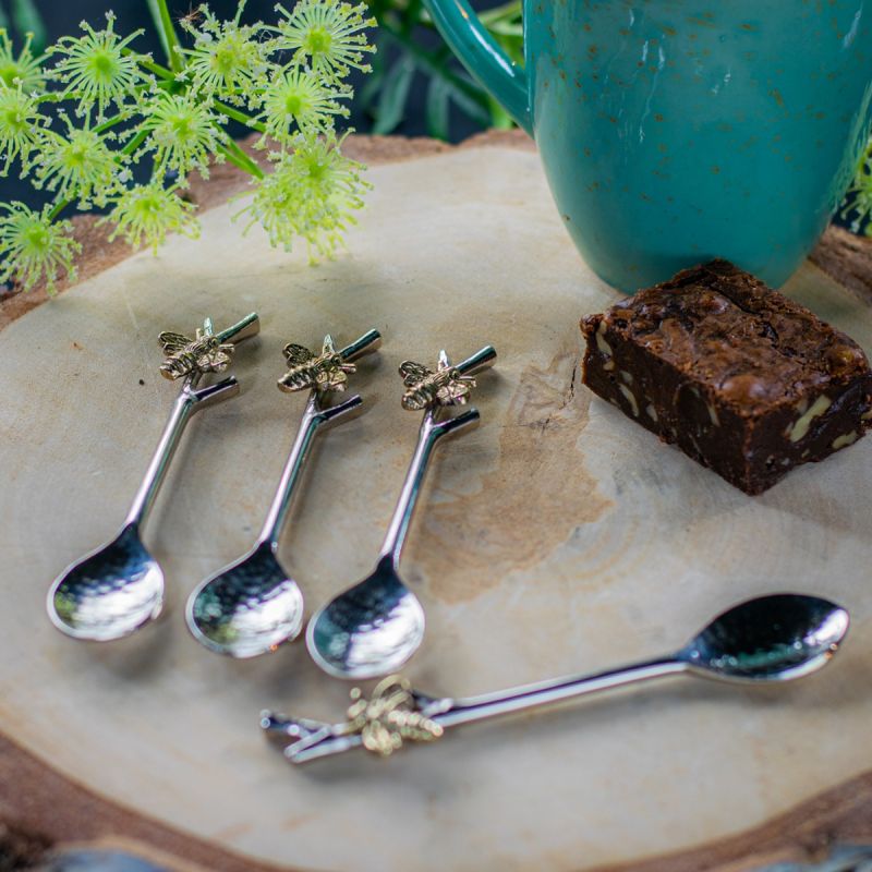 Set of 4 Bee Coffee Spoons