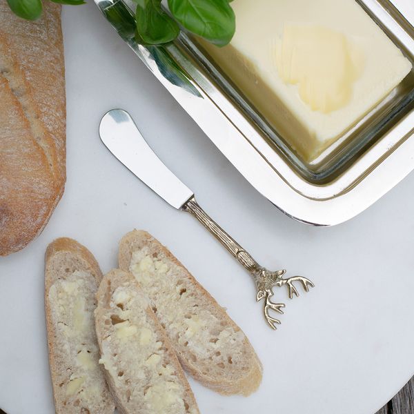 Set of Four Golden Stag Butter Knives