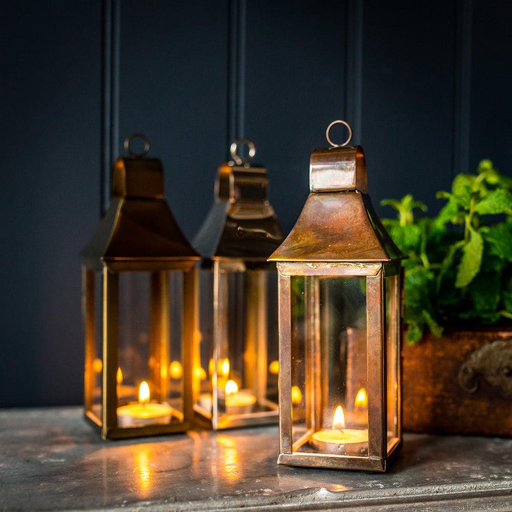 Tonto Lantern Burnished Copper Mini and Black Stake