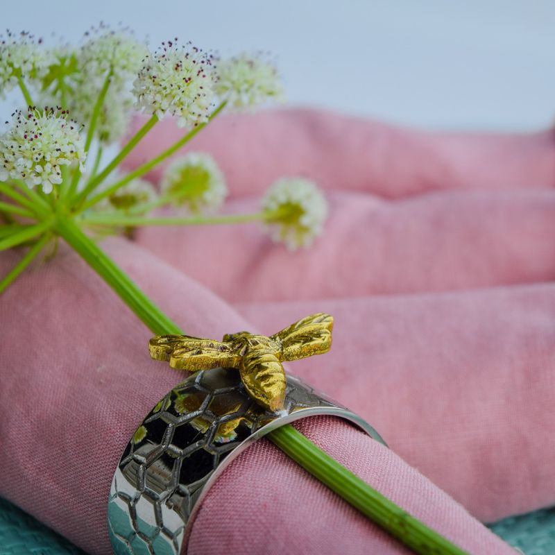 Set of Four Beehive Napkin Rings