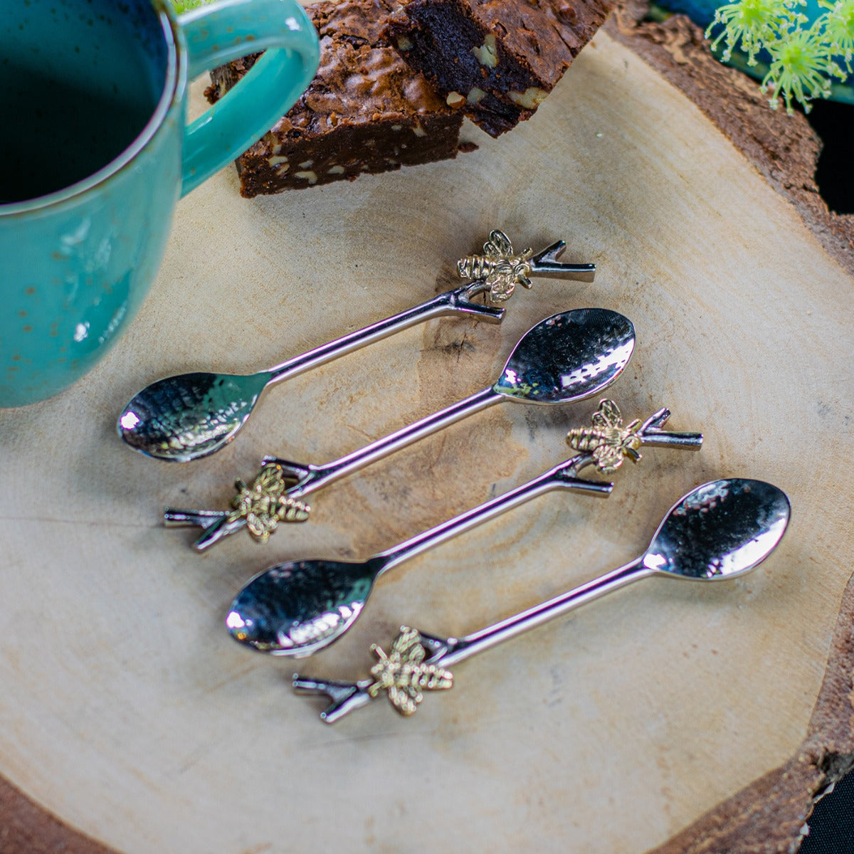Set of 4 Bee Coffee Spoons