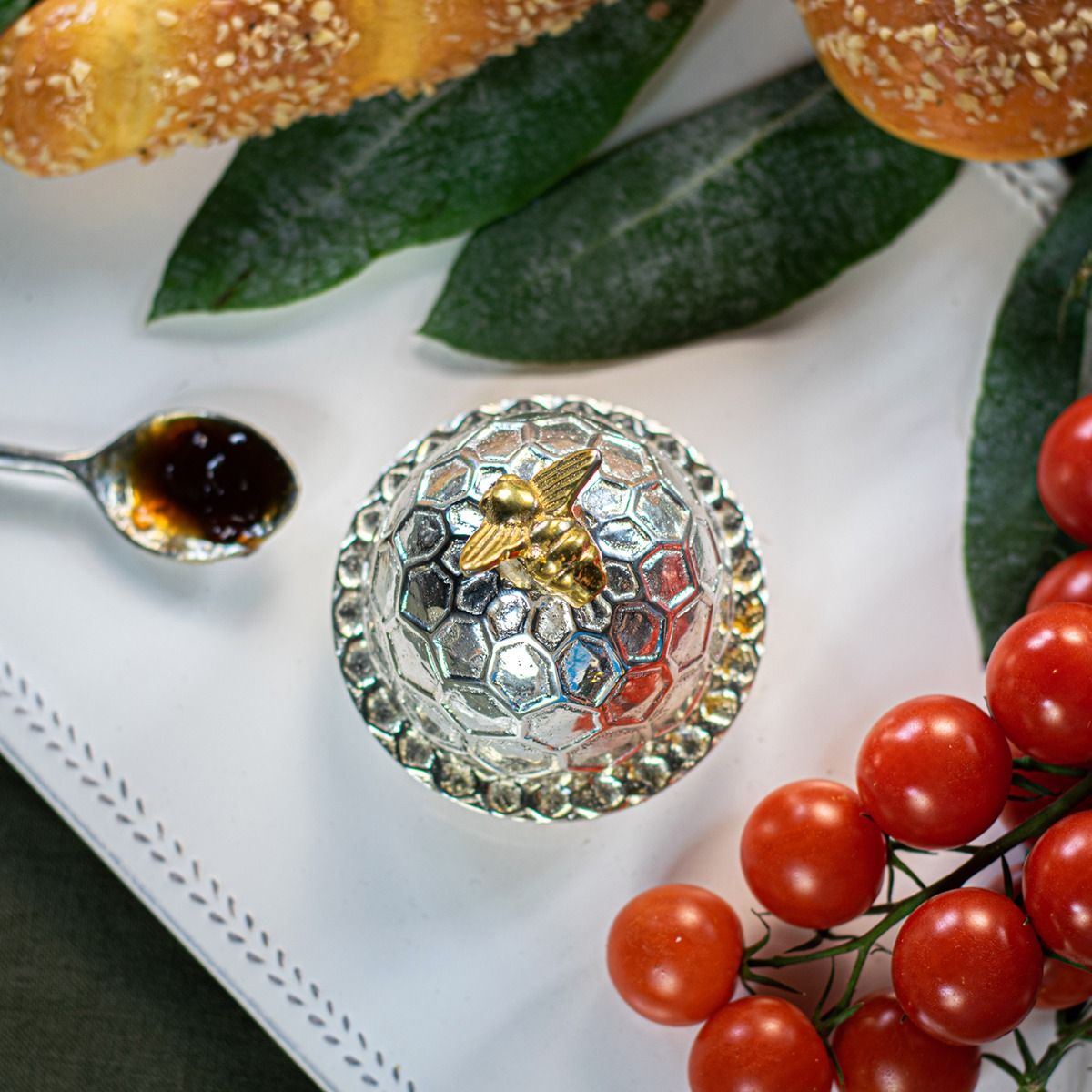 Honeycomb Bee Small Dome Dish