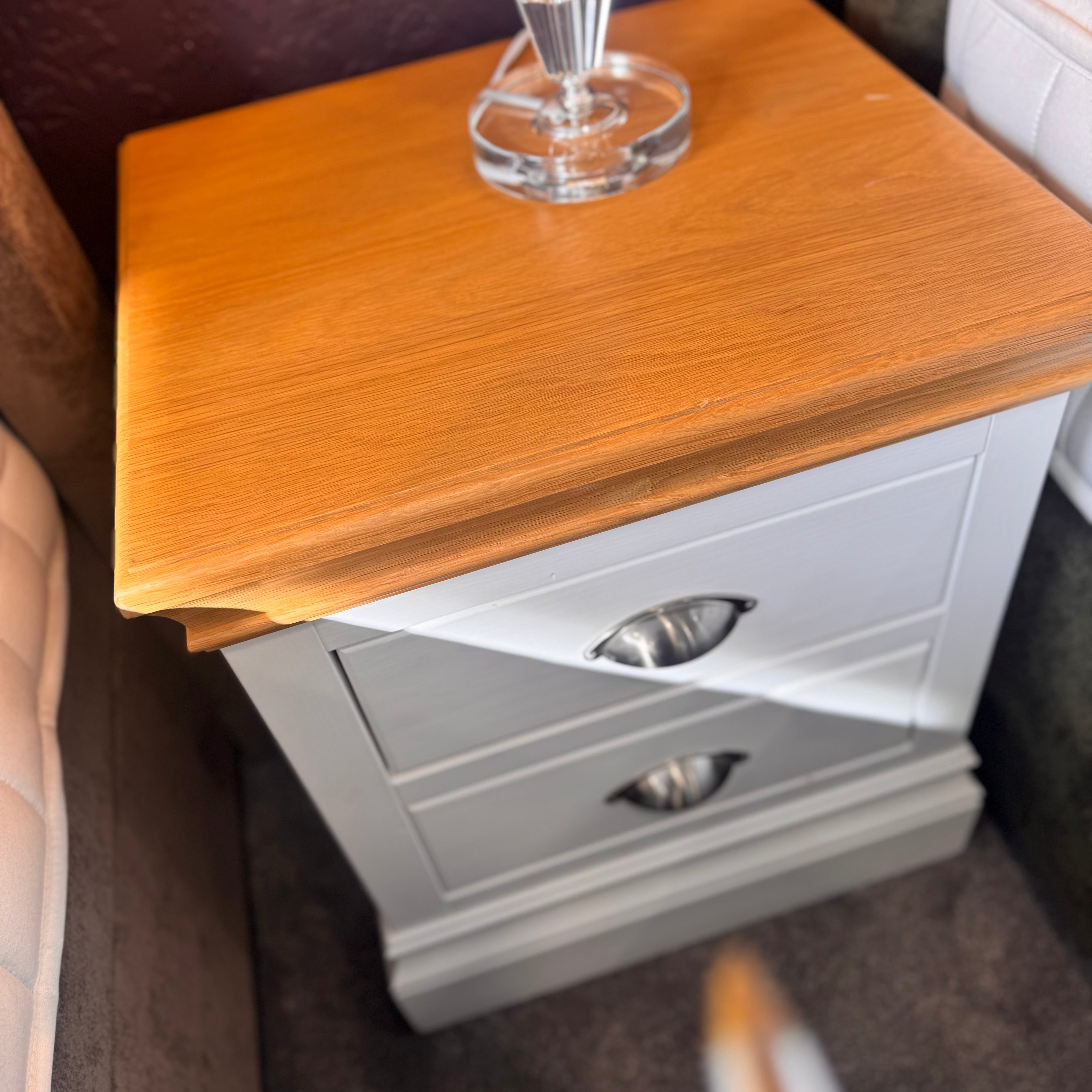 White & Oak  Bedside  | Clearance