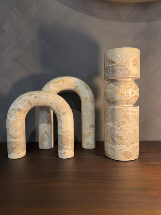 Neptune Marble Linen Sculpture