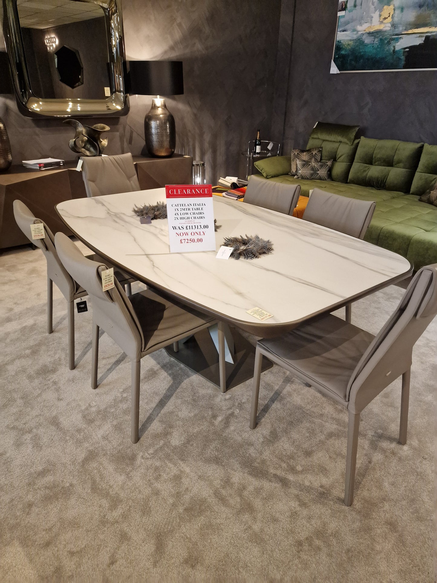 Cattelan Italia Stratos Keramik Table & 6 Chairs  | Clearance