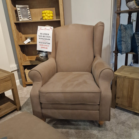 Heather Non Button Wingchair | Clearance