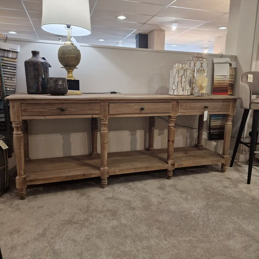 Large Old Pine Console Table | Clearance