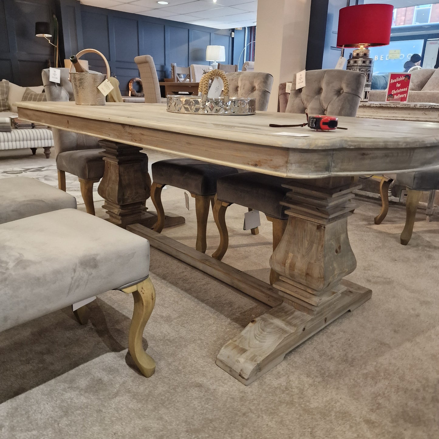2.13m Kidney End Dining Table | Clearance