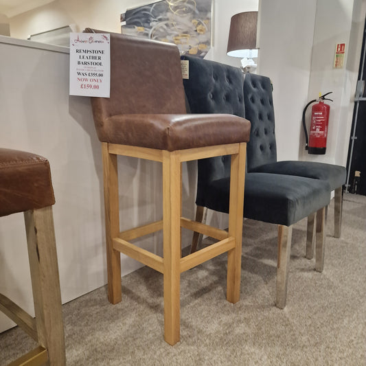 Rempstone Leather Barstool | Clearance