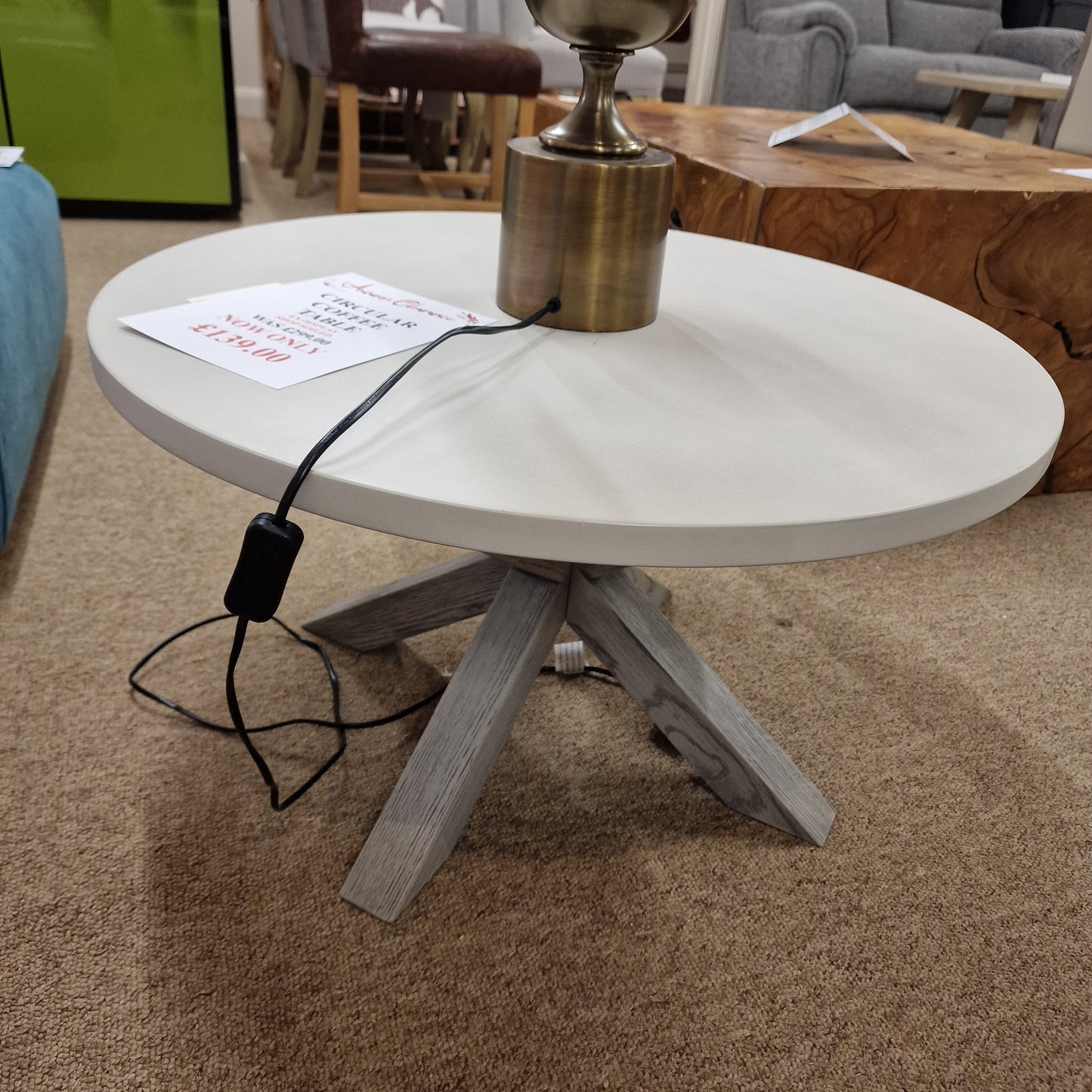 Round Coffee Table Matt Grey | Clearance