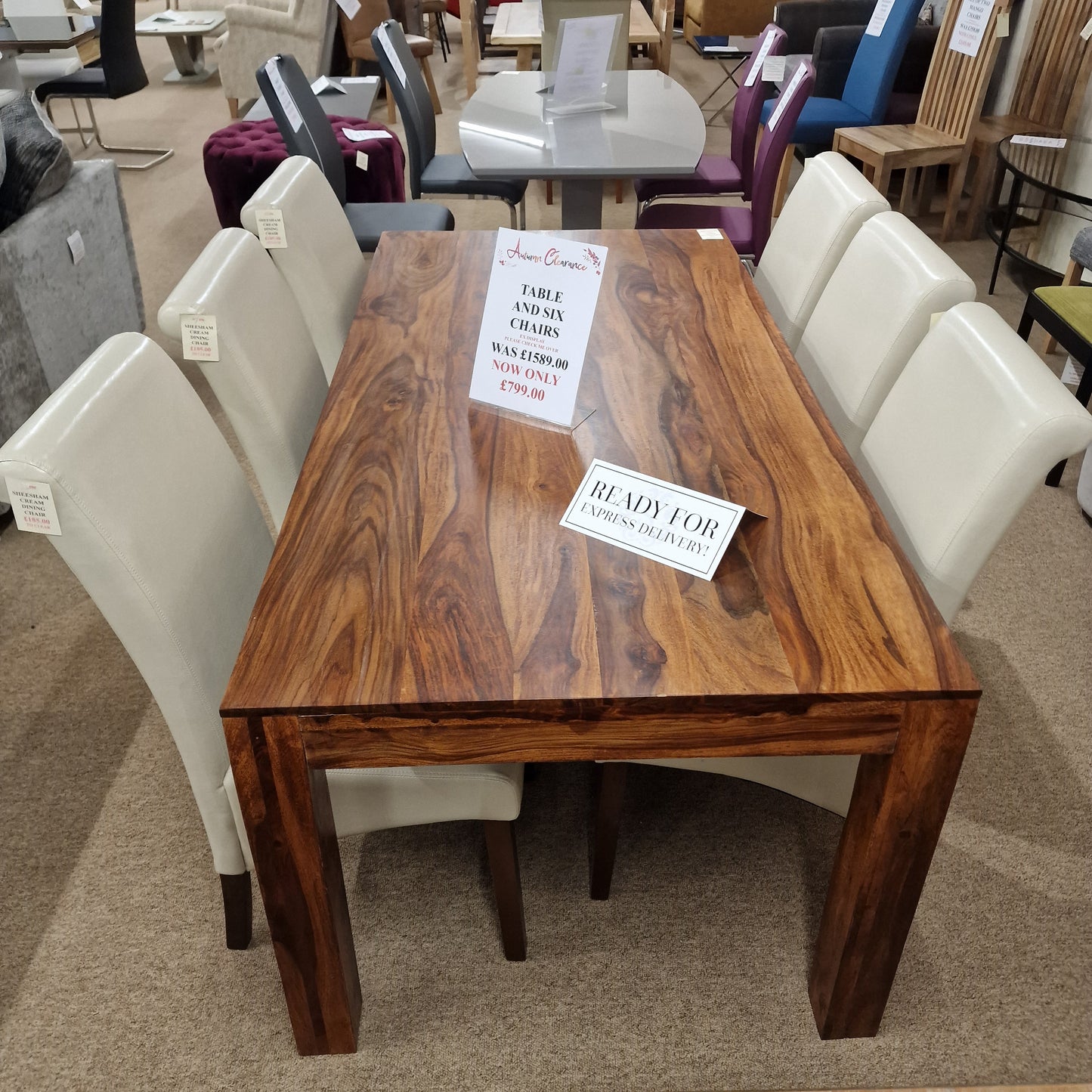 1.75m Sheesham Table | Clearance