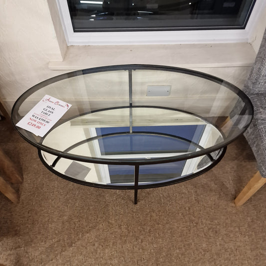 Oval Glass Table | Clearance
