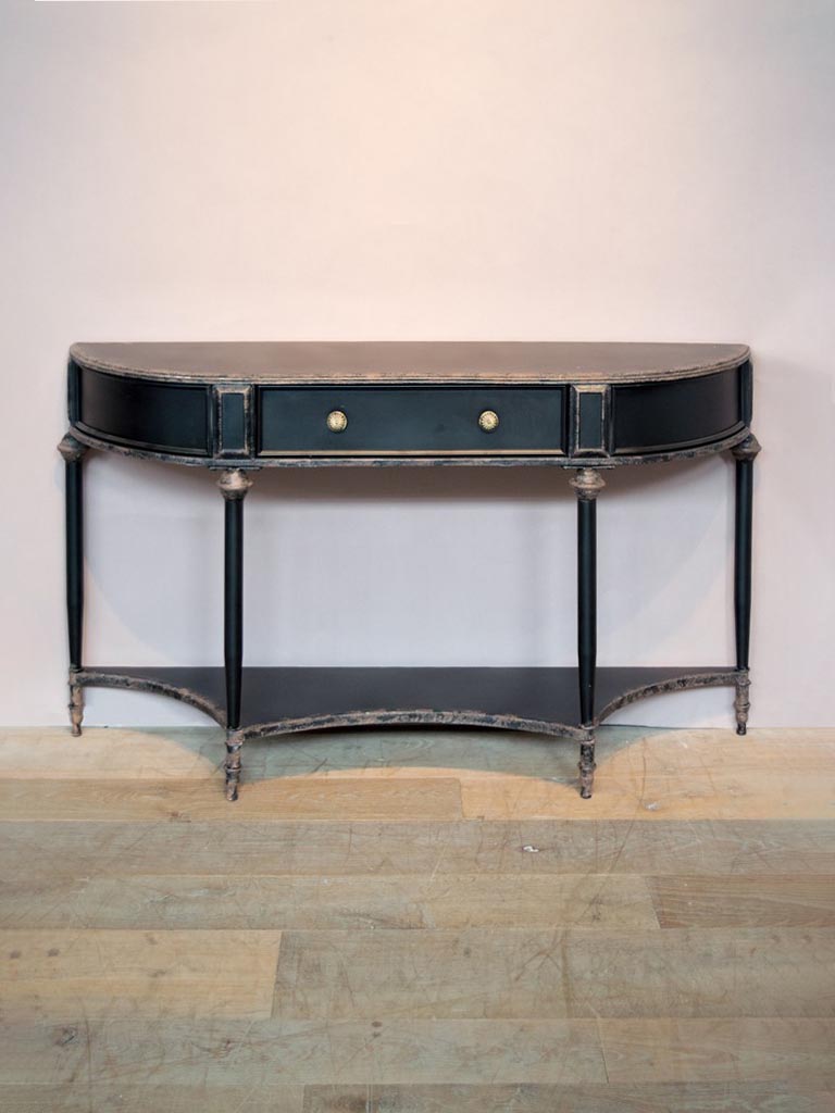 Black Console Table with Drawer