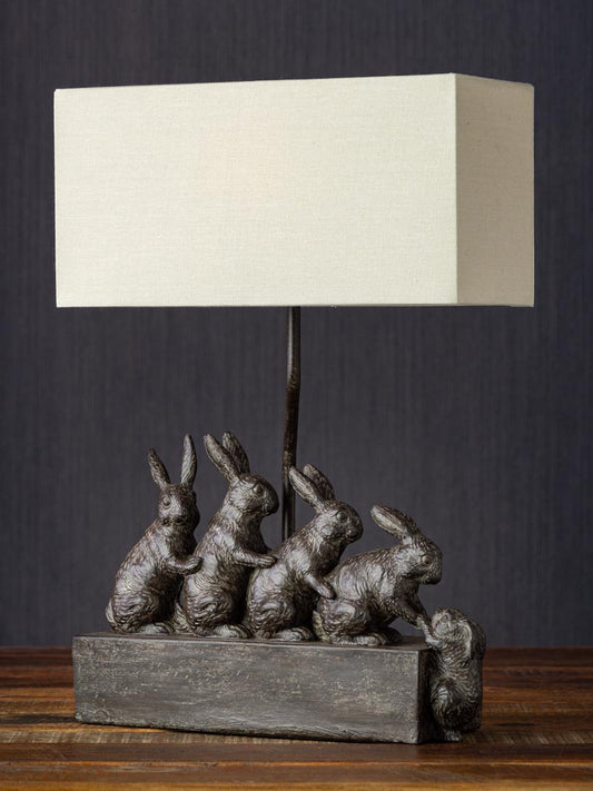 Small Rabbits Table Lamp with Shade