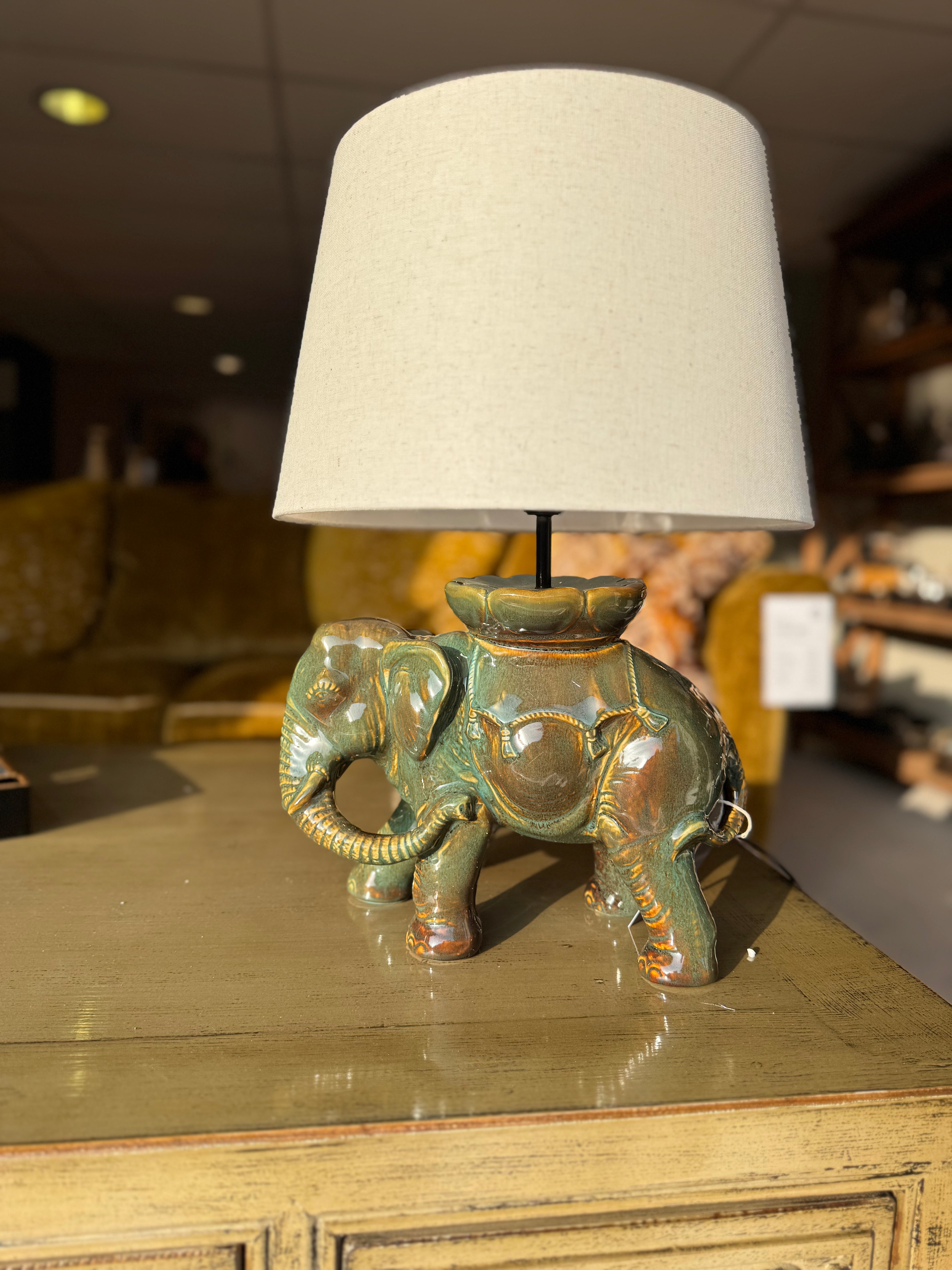 Nelly | Green Elephant Table Lamp