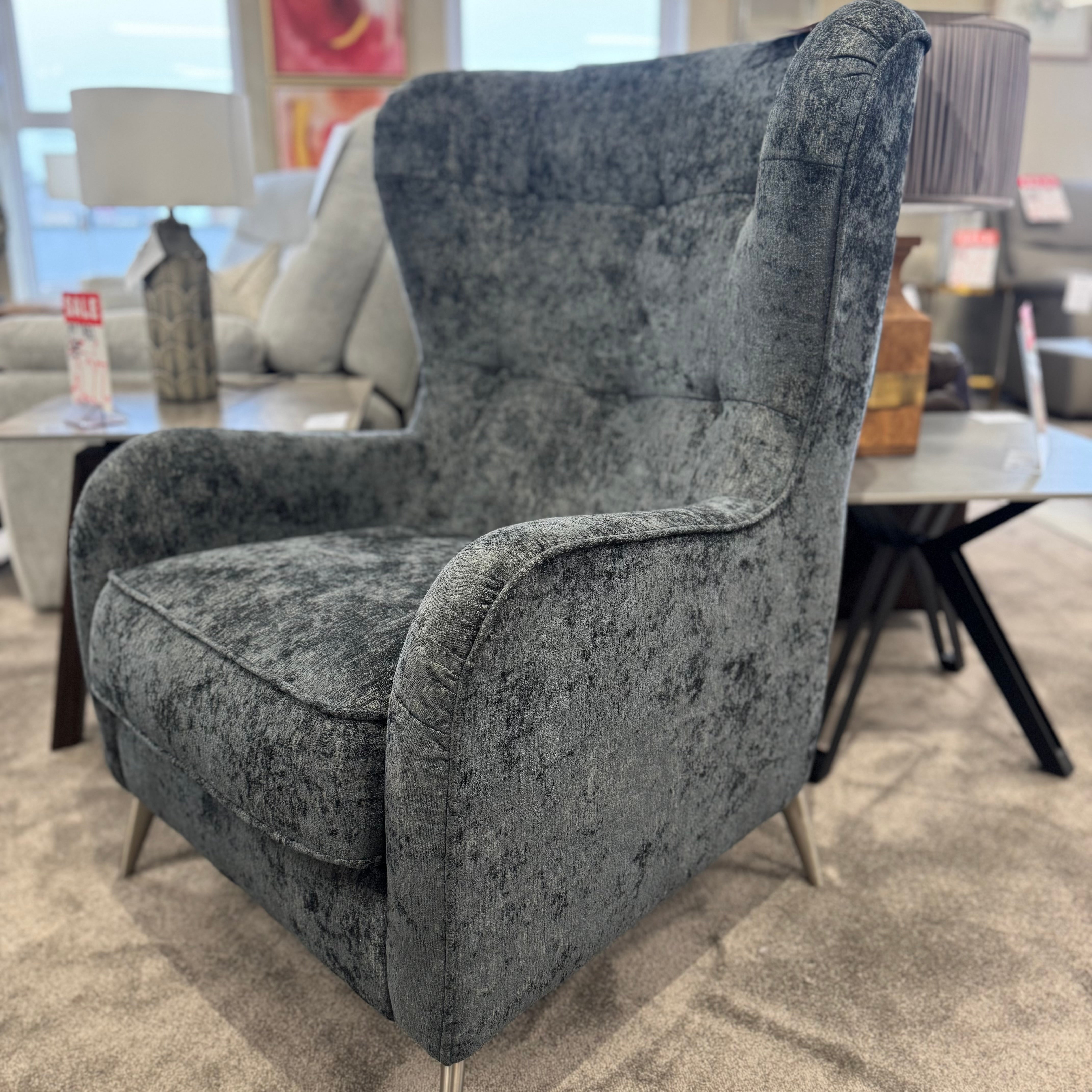 Grey Wing Chair | Clearance