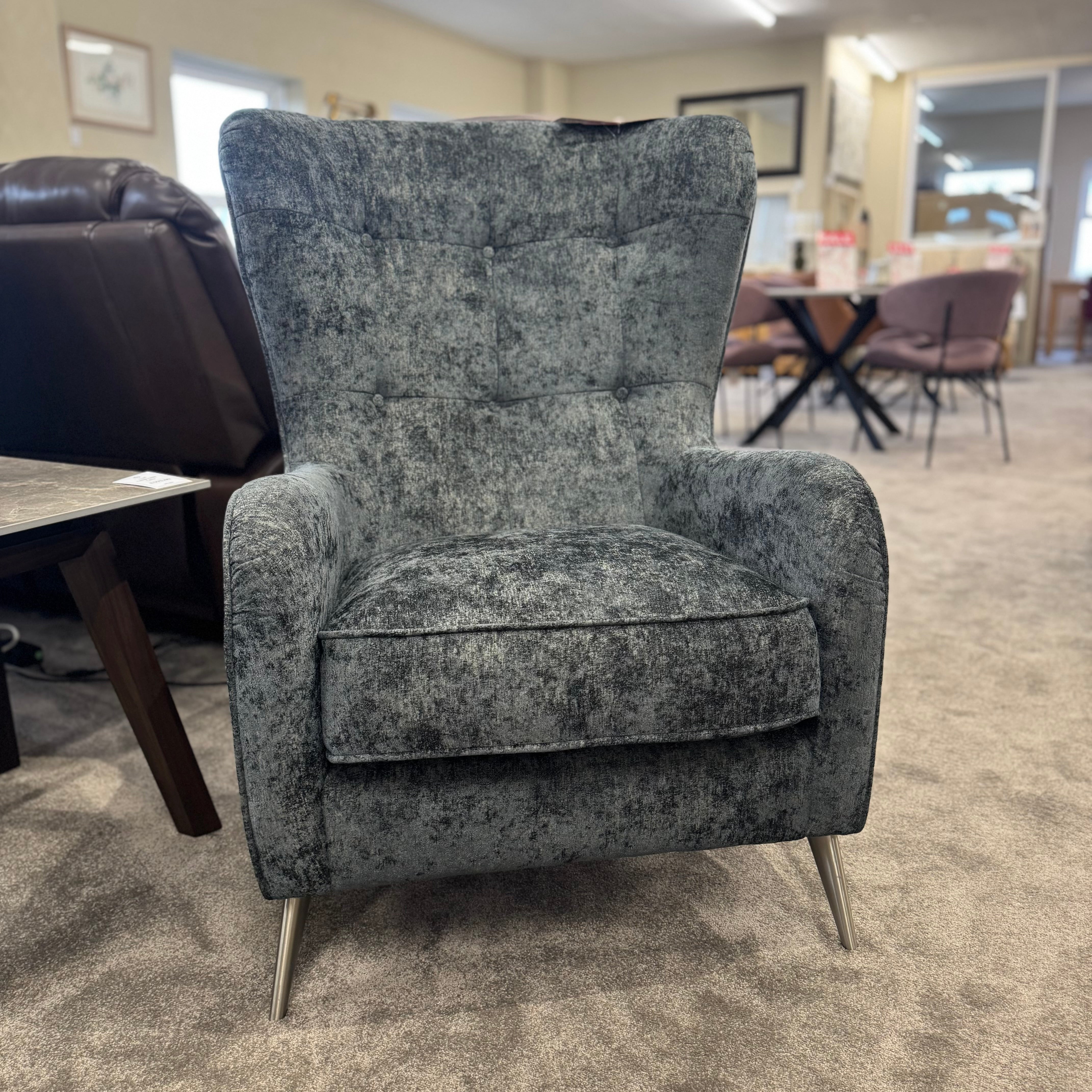 Grey Wing Chair | Clearance